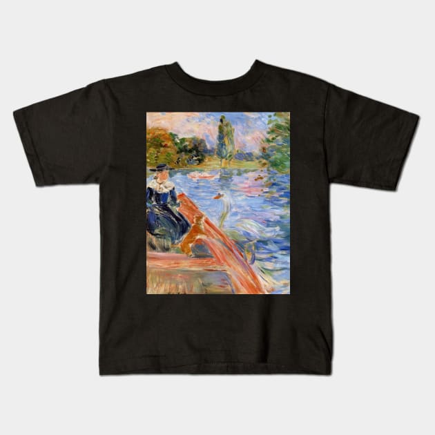 boating on the lake - Berthe Morisot Kids T-Shirt by Kollagio